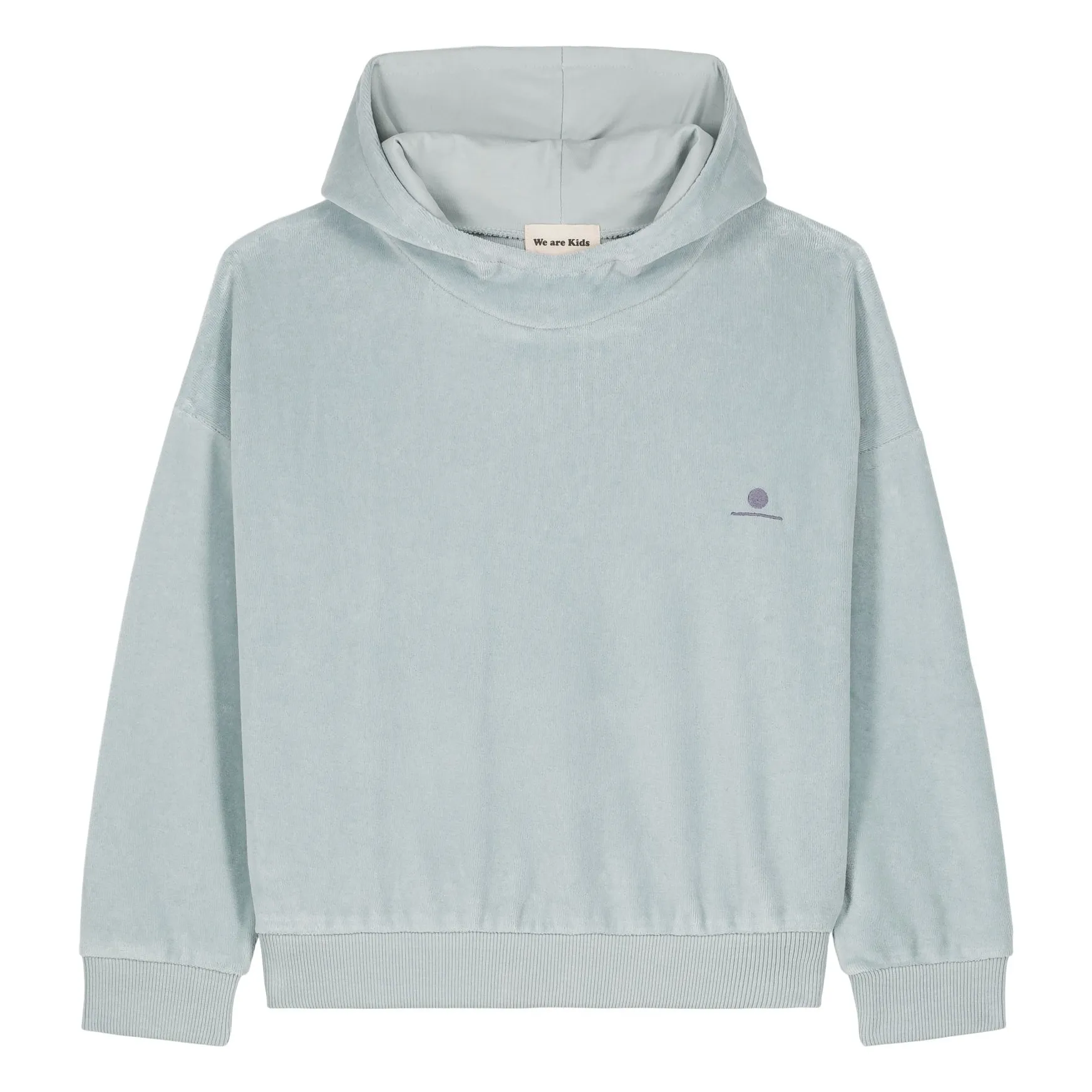 We Are Kids Light Blue Sacha Hoodie Velours Coton Bio