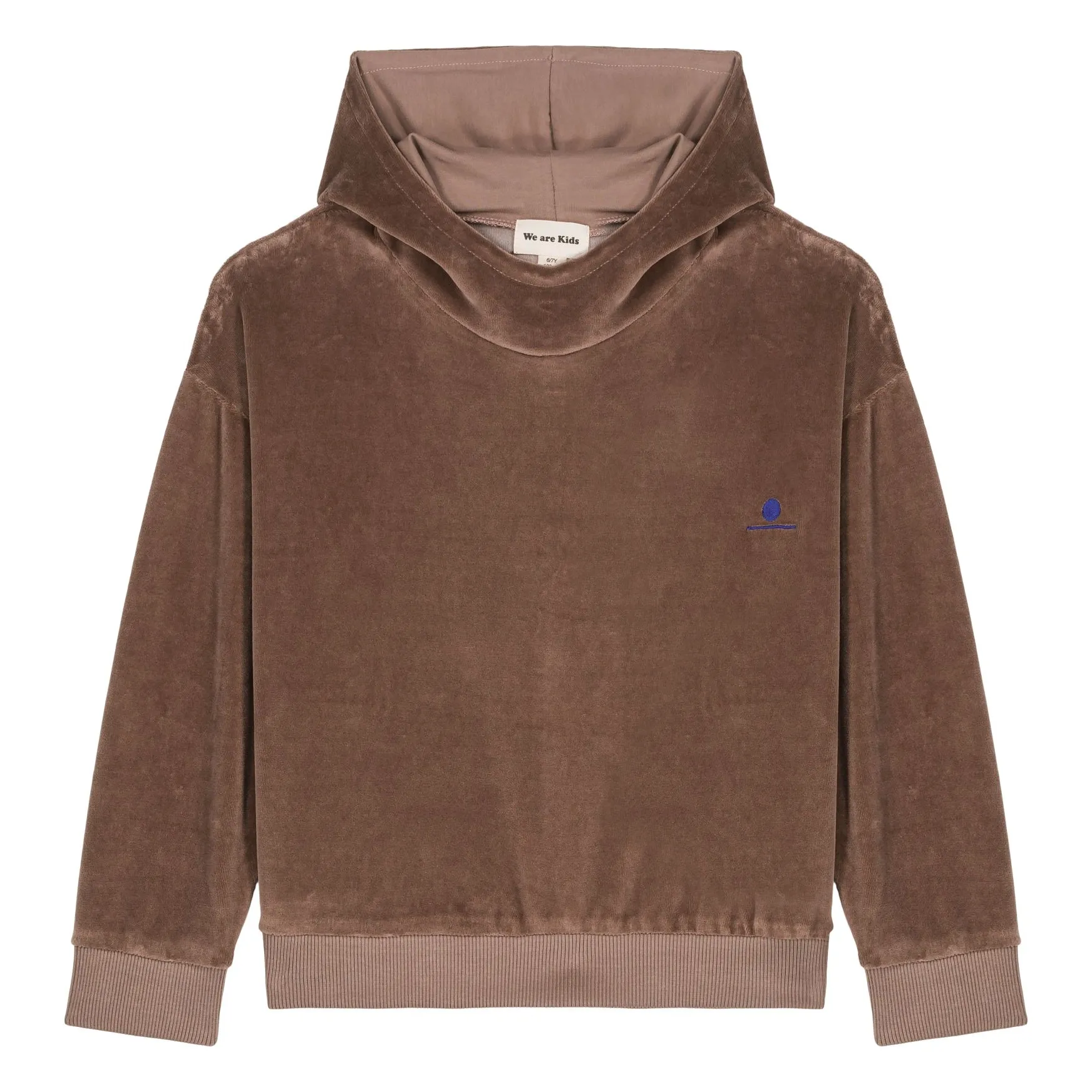 We Are Kids Brown Sacha Hoodie Velours Coton Bio