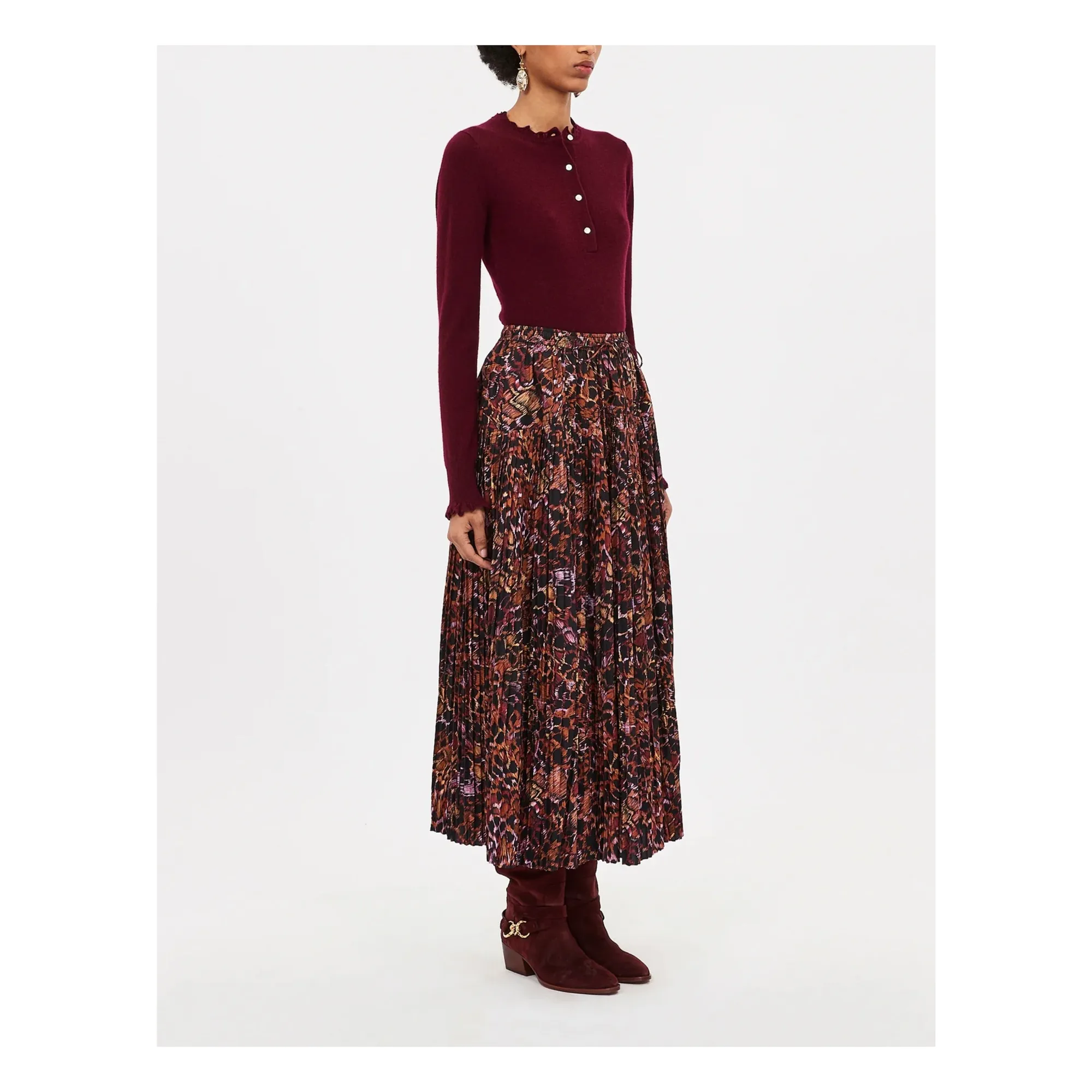 Ulla Johnson Rust Ileida Skirt Cotton Poplin