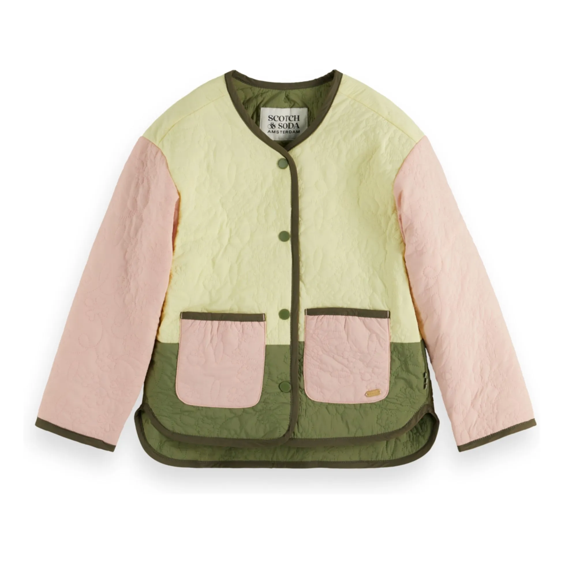 Scotch & Soda Pink Colorblock Reversible Jacket