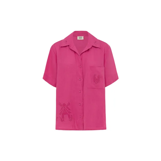 Chemise Darcy Broderies Lin | Rose fuschia