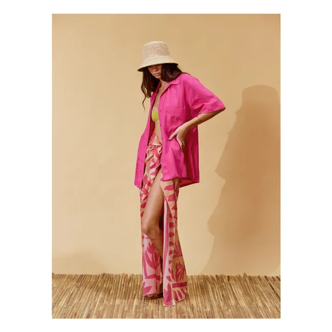 Chemise Darcy Broderies Lin | Rose fuschia