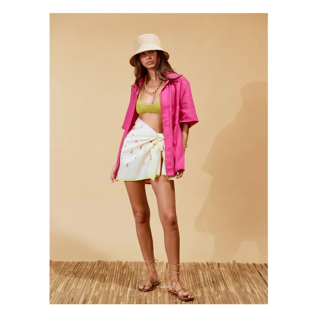 Chemise Darcy Broderies Lin | Rose fuschia