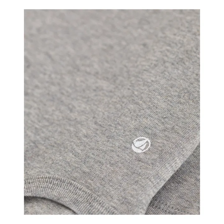 Ribbed turtleneck bodysuit | Heather grey- Product image n°2