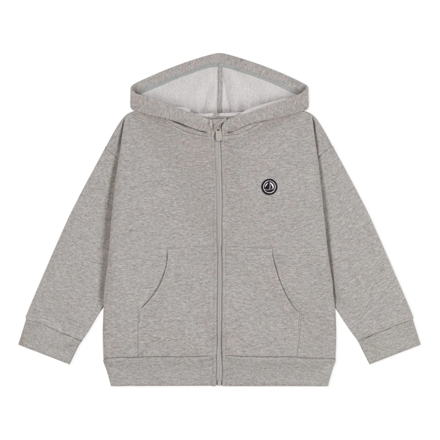 Petit Bateau Heather Grey Hooded Sweatshirt