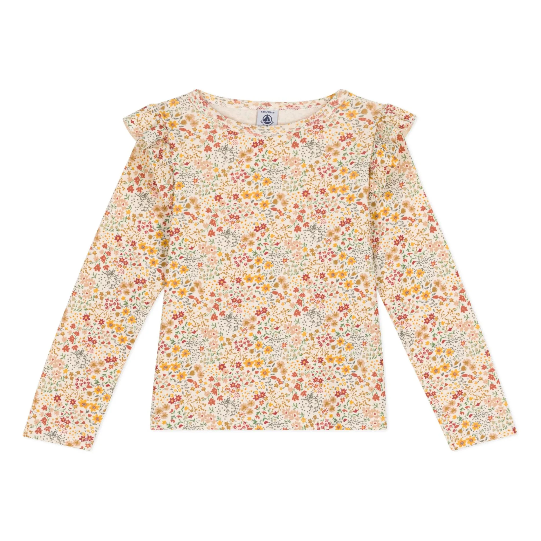 Petit Bateau Beige Côte Fleuri T-Shirt