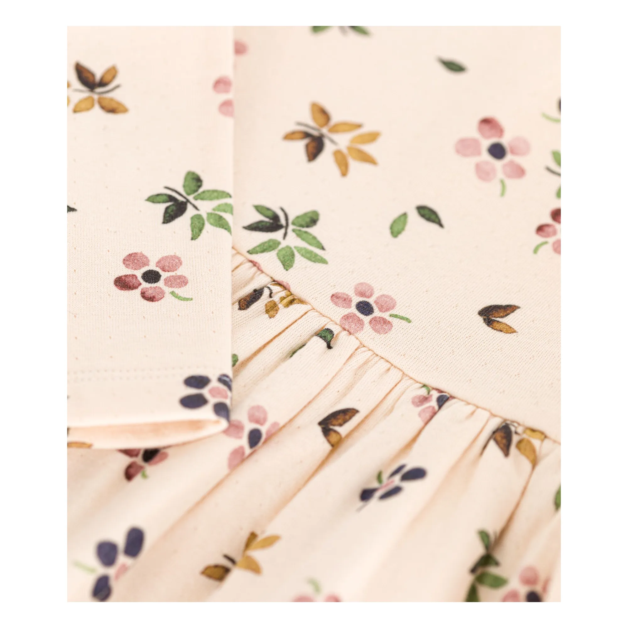 Robe Tubique Fleurs | Beige- Image produit n°2