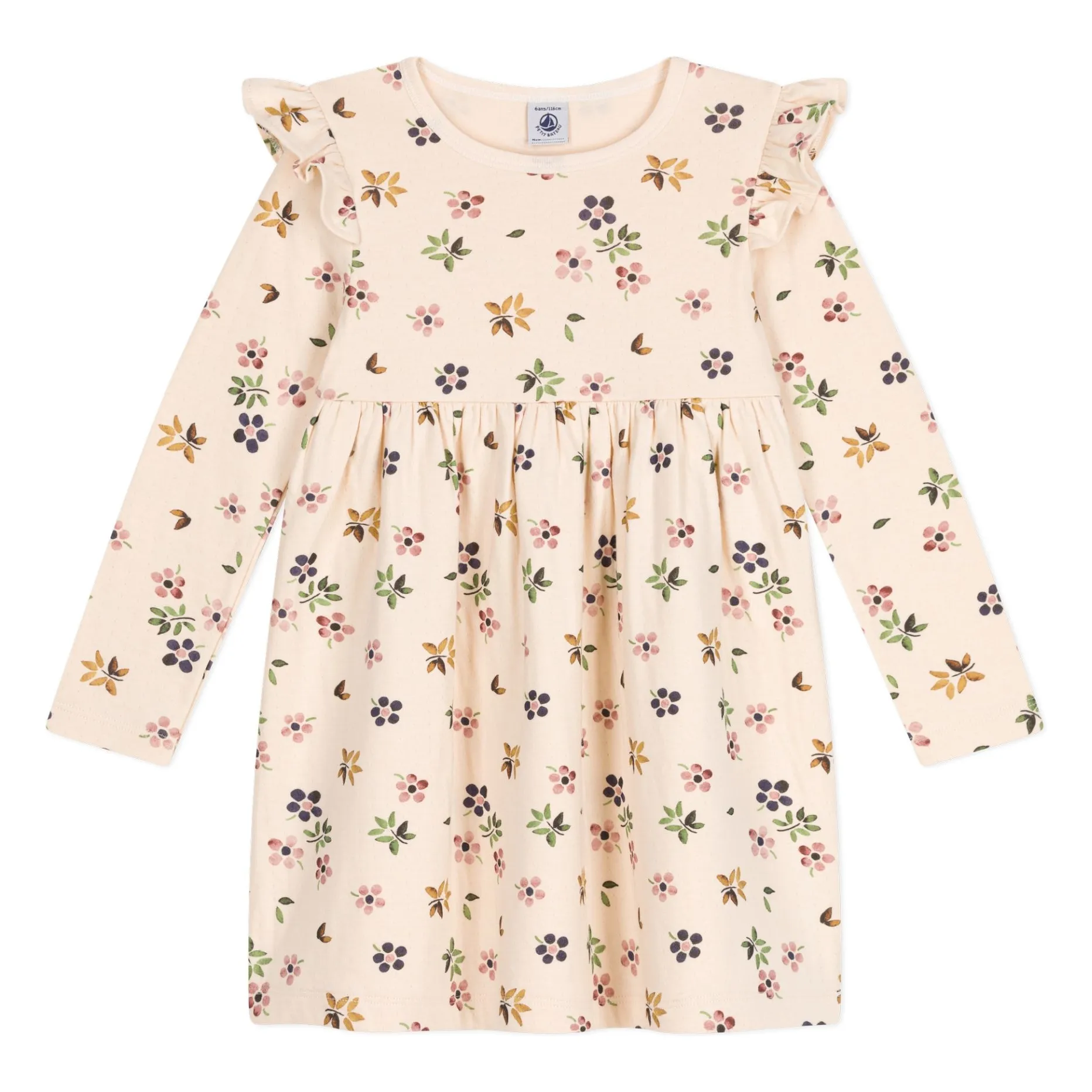 Robe Tubique Fleurs | Beige- Image produit n°0