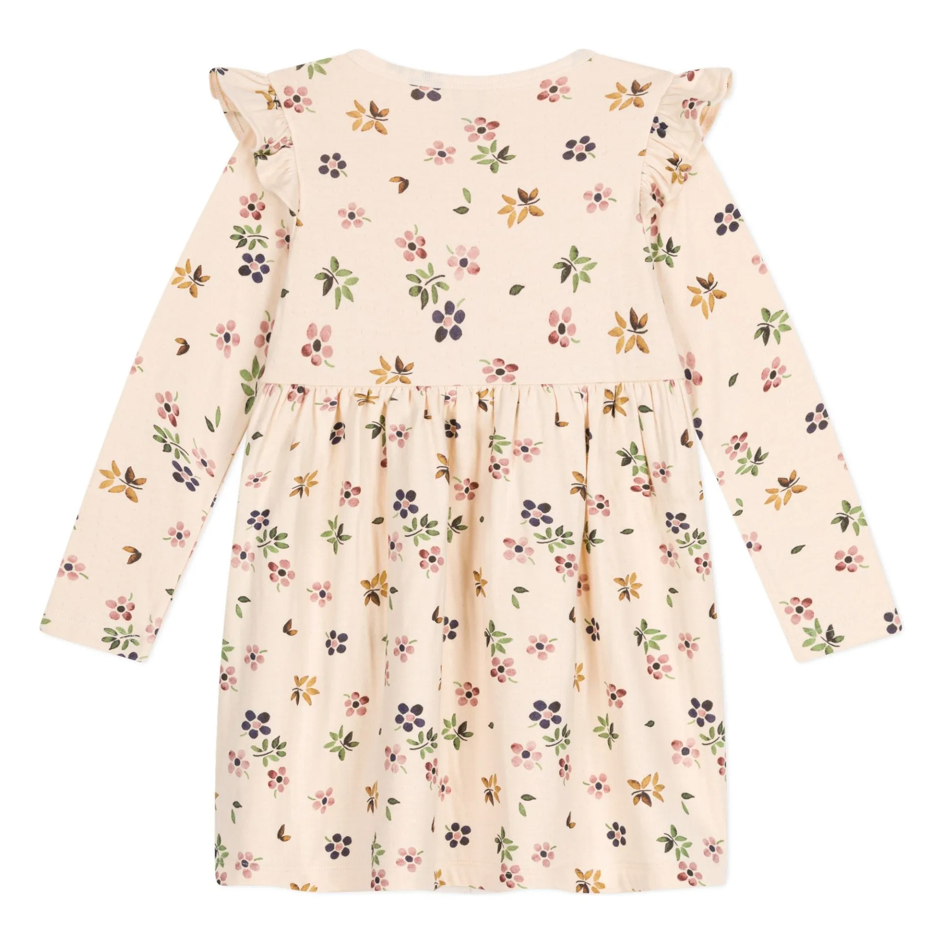 Robe Tubique Fleurs | Beige- Image produit n°1
