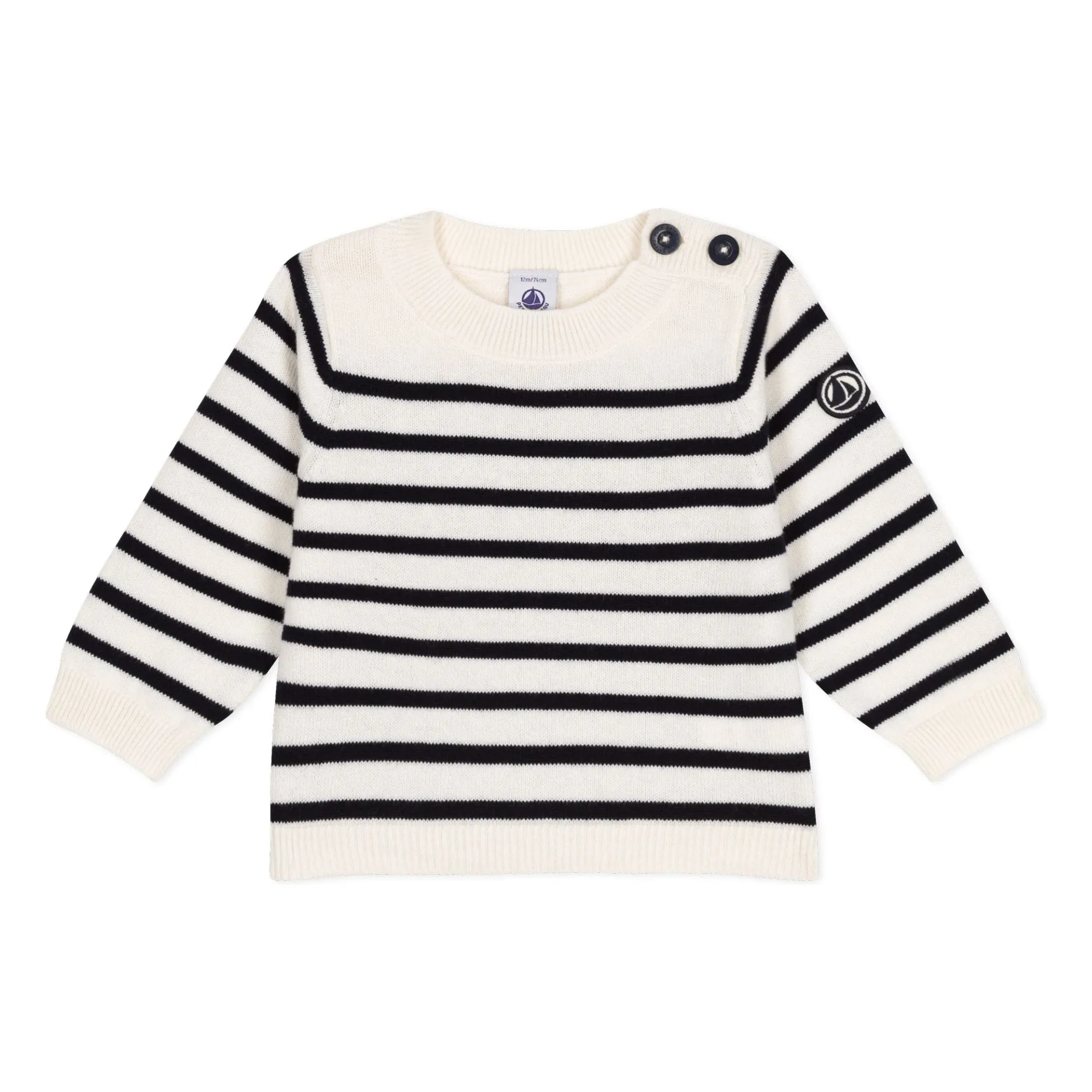 Petit Bateau Unisex Infant Navy Blue Baby Sailor Sweater