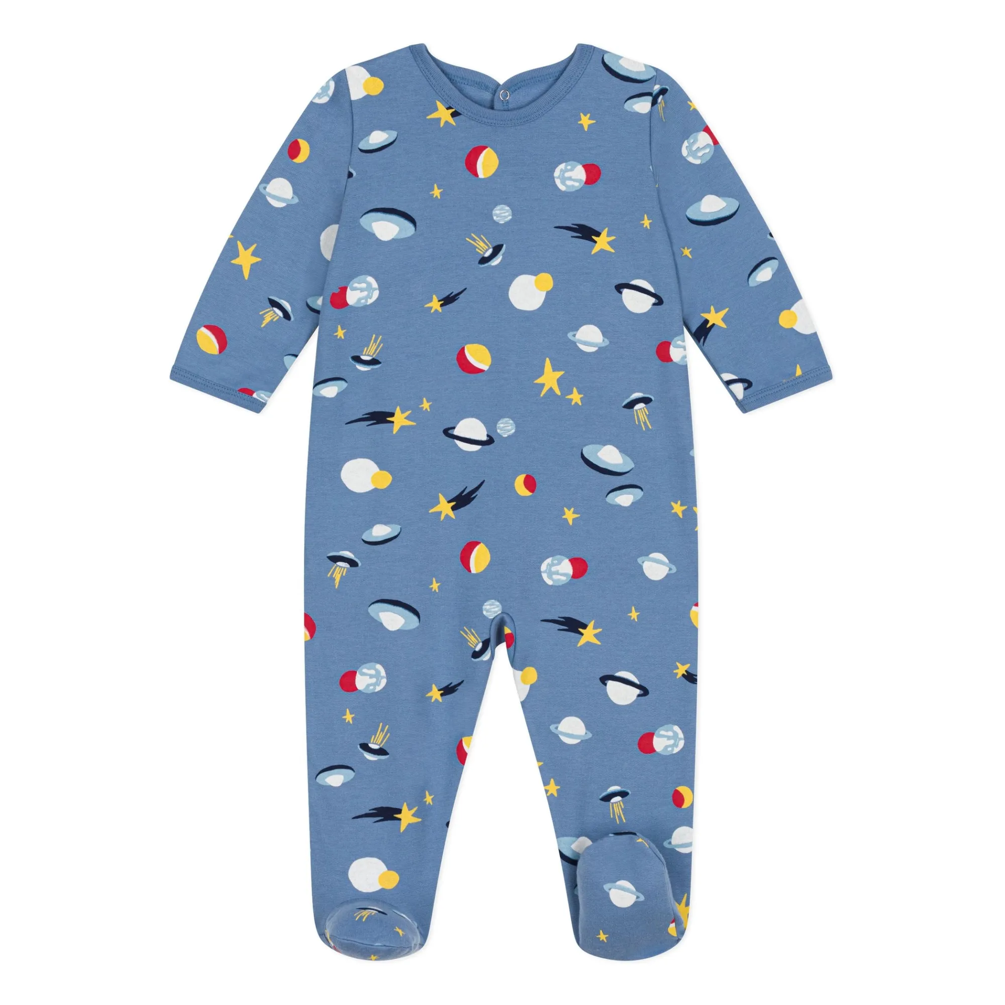 Petit Bateau Unisex Blue Space Fleece Pyjamas