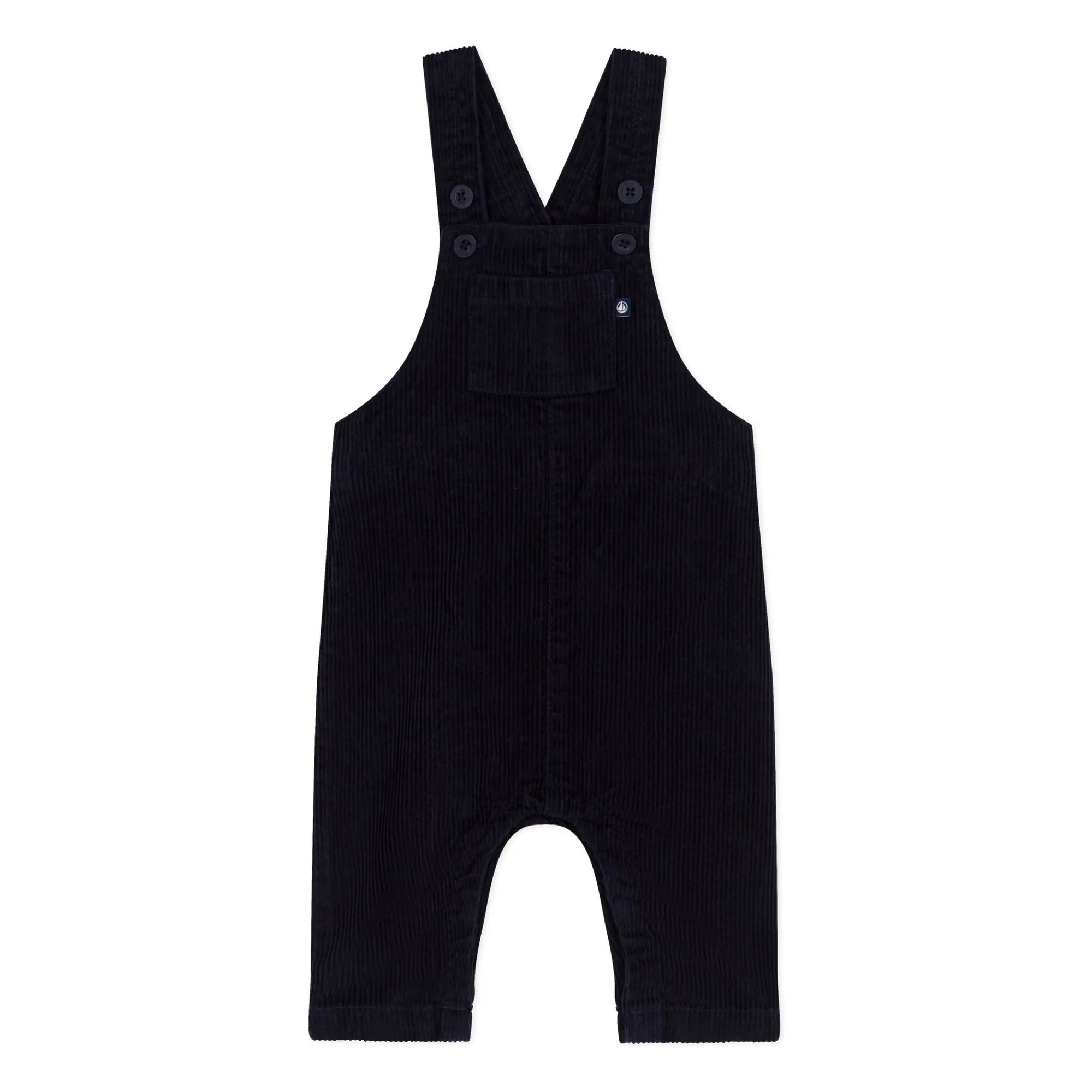 Petit Bateau Unisex Navy Blue Corduroy Dungarees