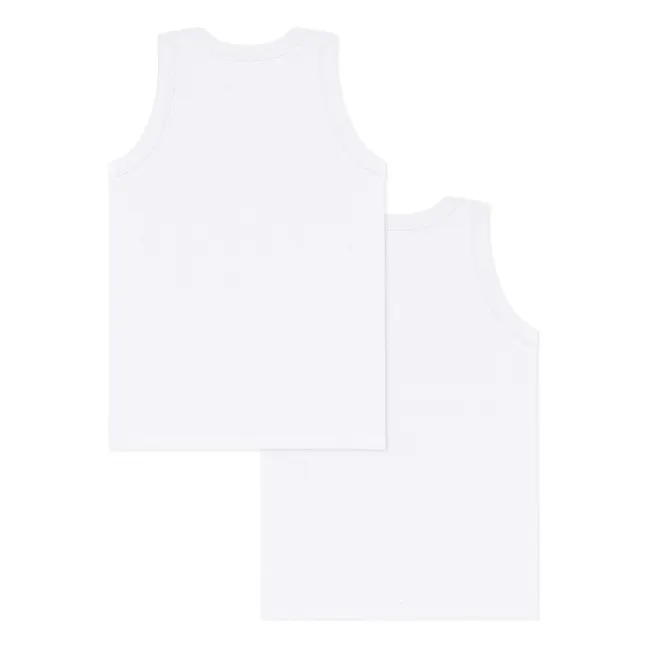 Lot 2 Débardeurs Coton Bio | Blanc