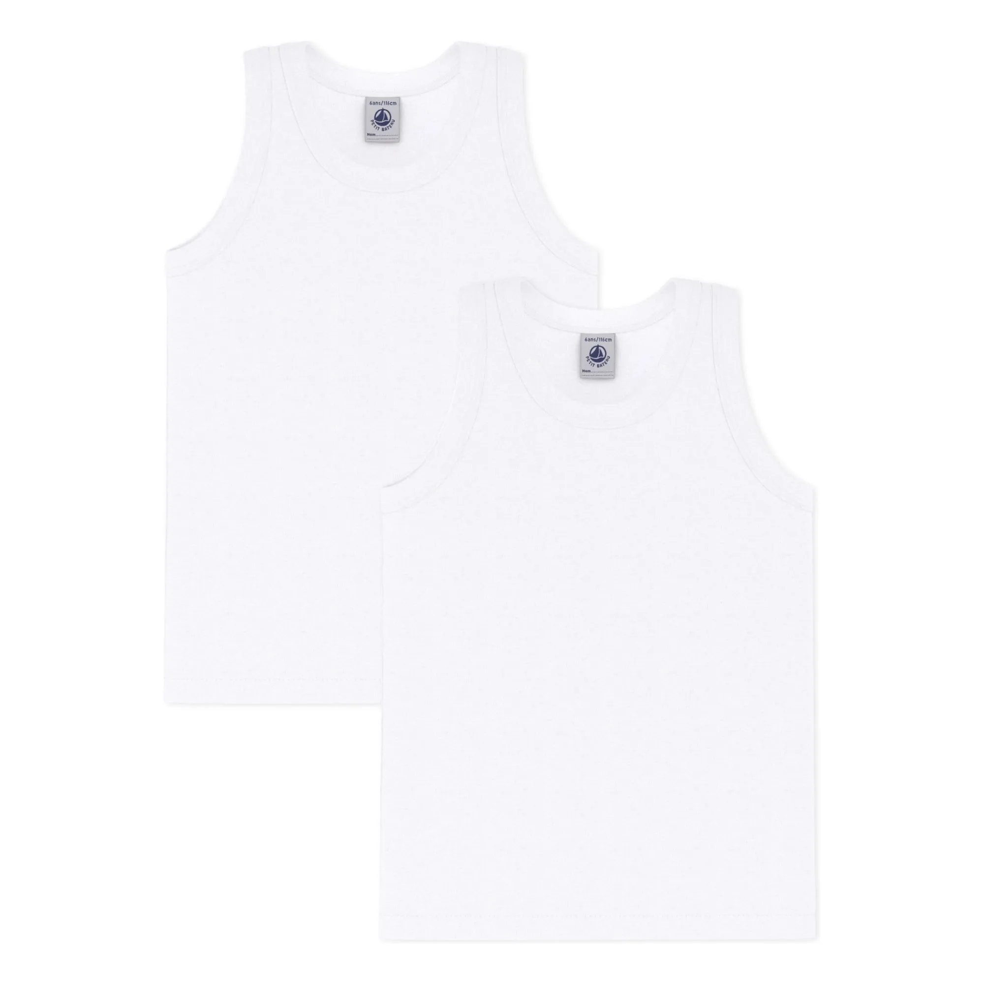 Petit Bateau White Batch 2 Tank Tops