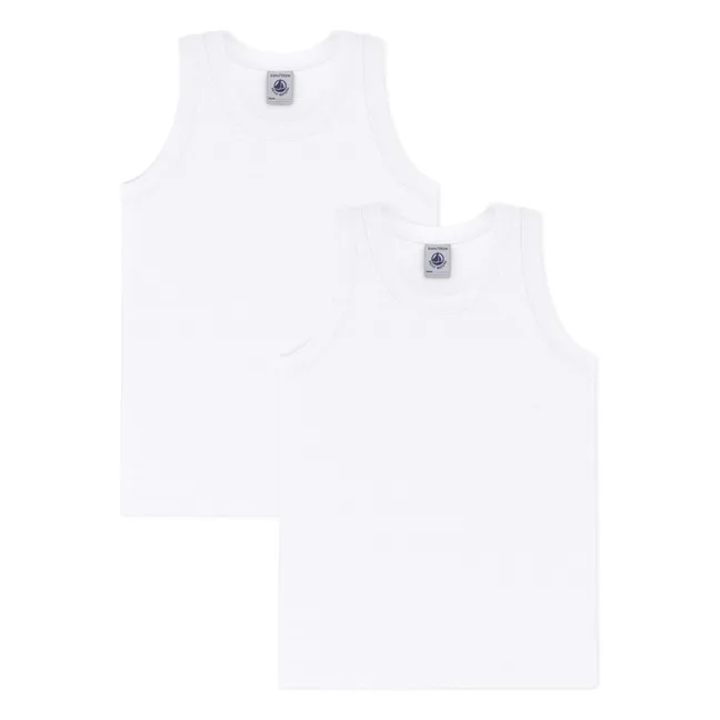 Lot 2 Débardeurs Coton Bio | Blanc