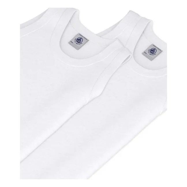 Lot 2 Débardeurs Coton Bio | Blanc