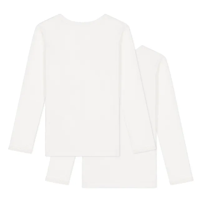 Set of 2 Long Sleeve T-shirts | White