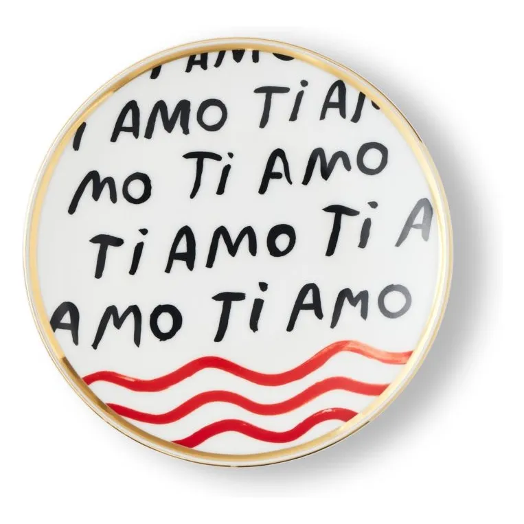 Bitossi White Ti Amo Plate