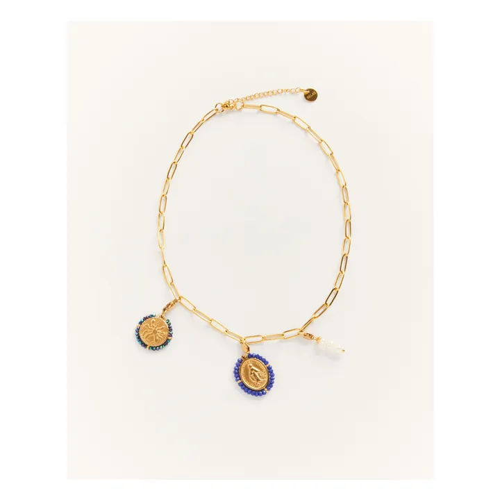 Collier Chaine et Charms Disco | Doré- Image produit n°0