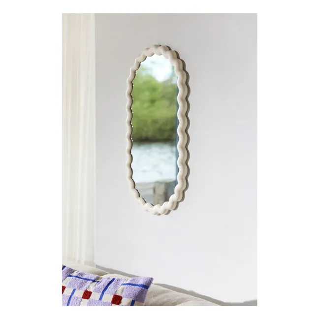 Zickzack-Spiegel | Cremefarben