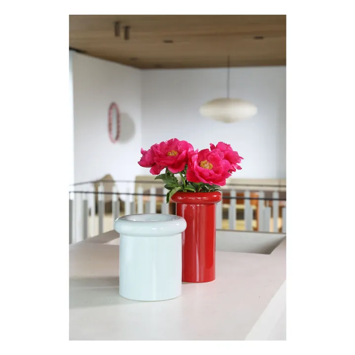 Turban stoneware vase | Light Blue- Product image n°3