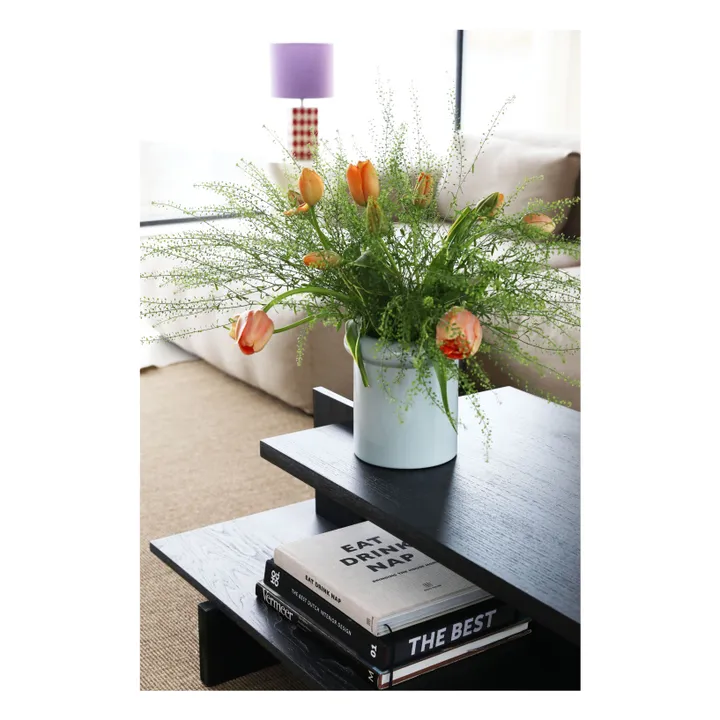 Turban stoneware vase | Light Blue- Product image n°1