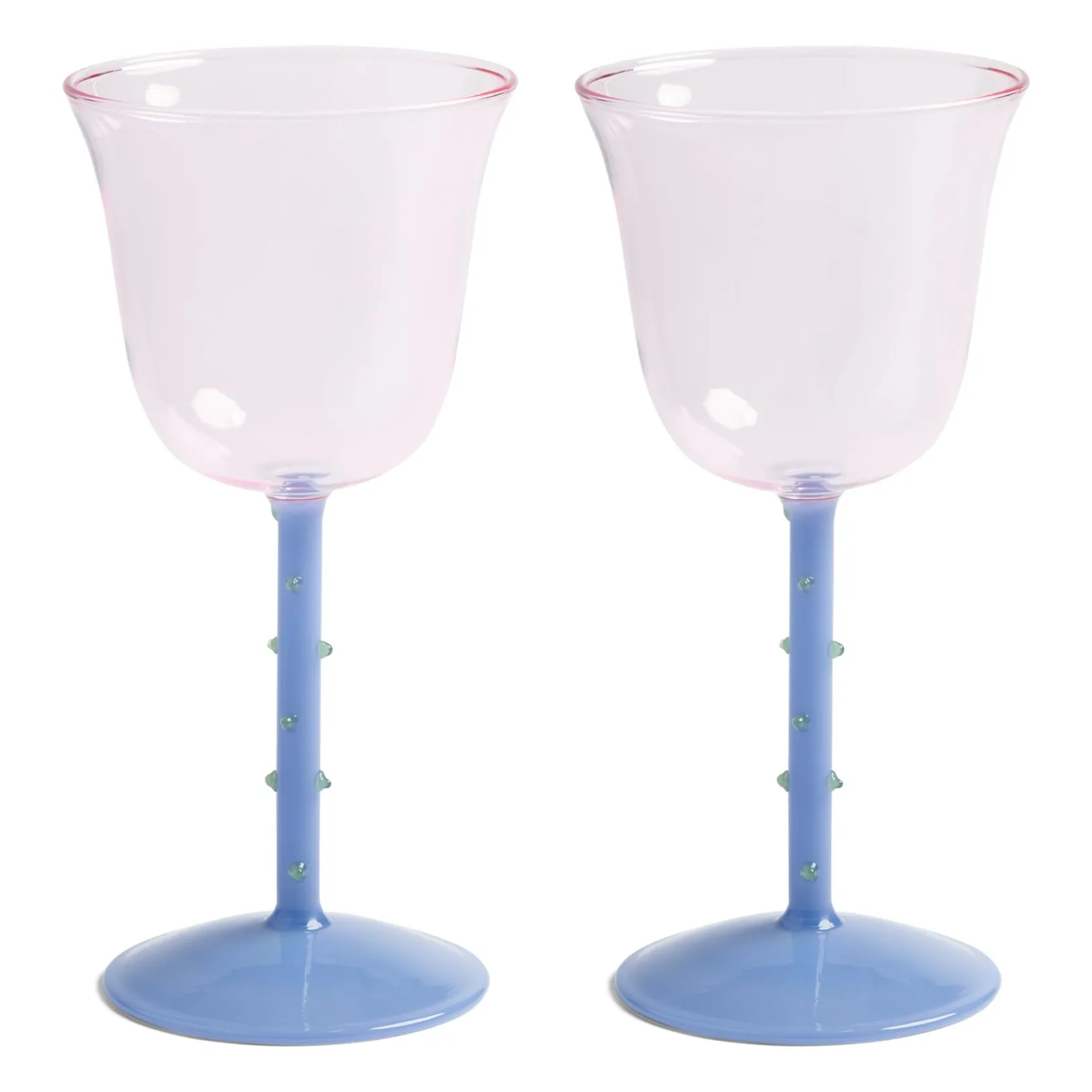 &Klevering Pink Dot Wine Glasses - Set Of 2