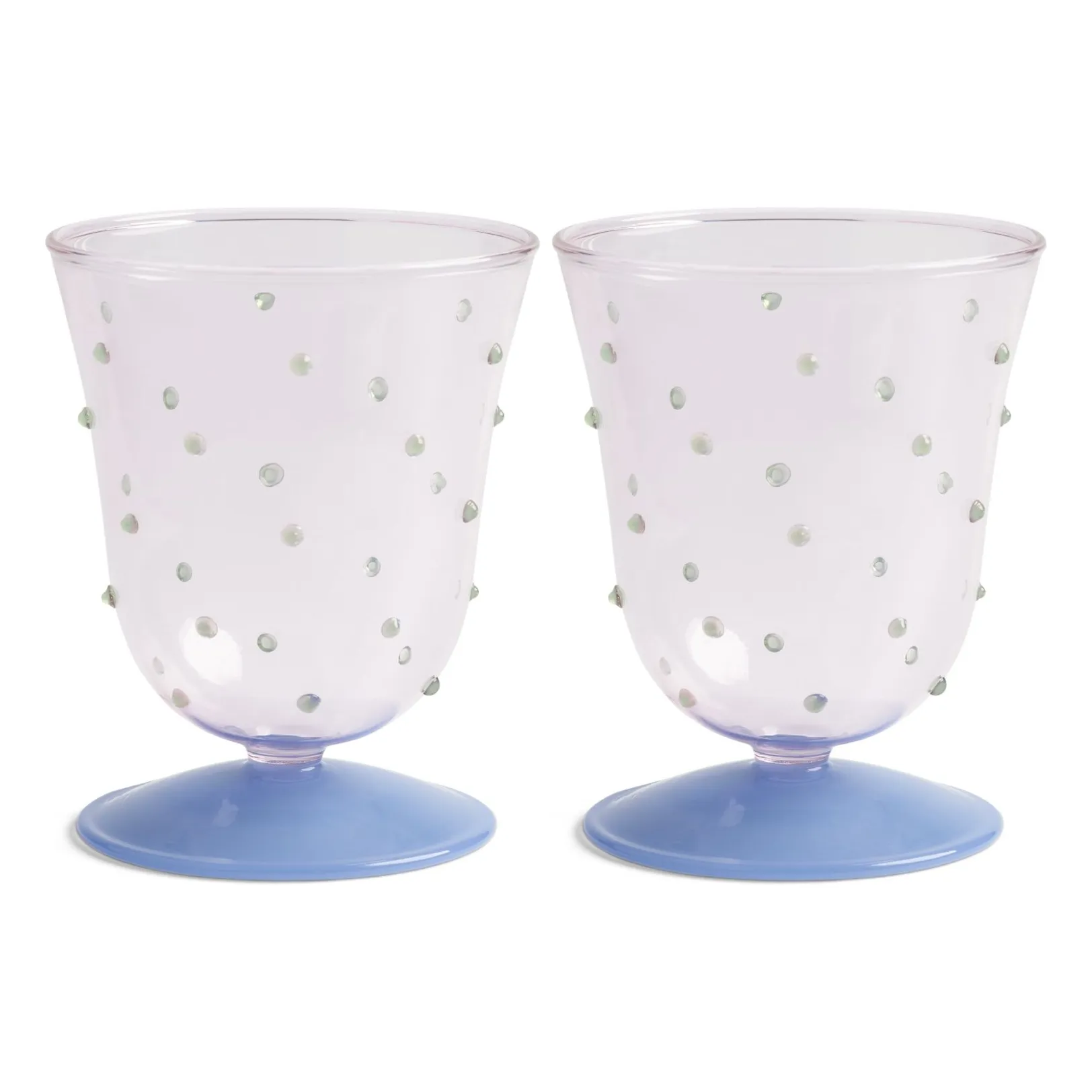 &Klevering Pink Dot Glasses - Set Of 2