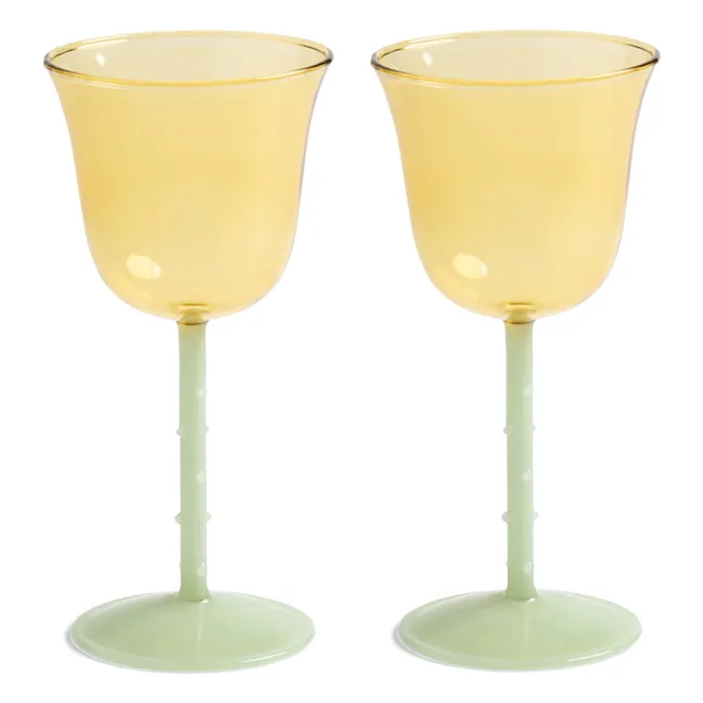 Dot Weingläser - 2er-Set | Gelb