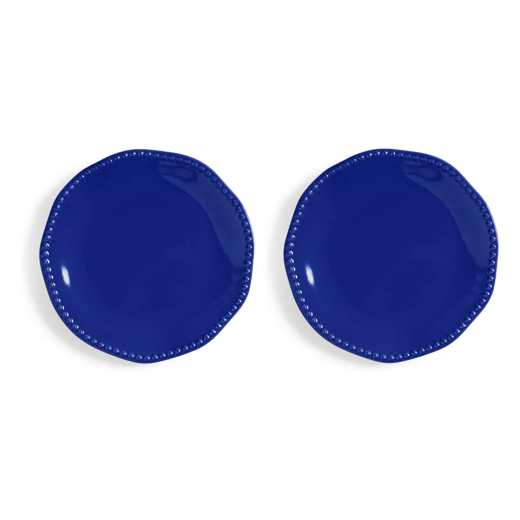 Assiettes en porcelaine Perle - Set de 2 | Bleu- Image produit n°0