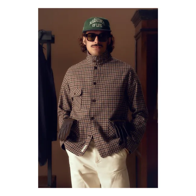 Chore Check Wool Jacket | Beige