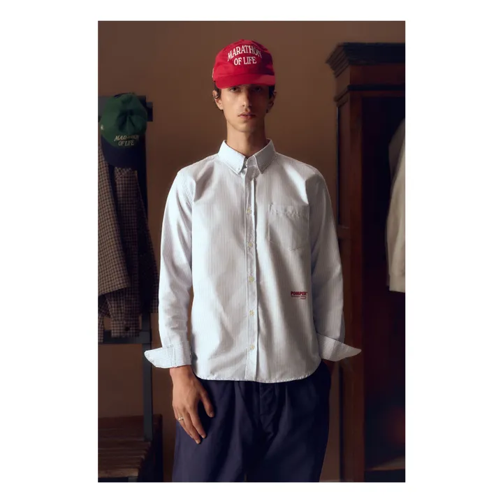 Camicia Oxford a righe | Azzurro- Immagine del prodotto n°4