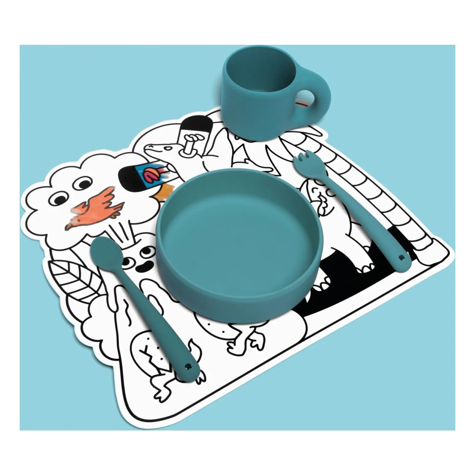 Omy - Set de table magique à colorier (Omy) - Image 1