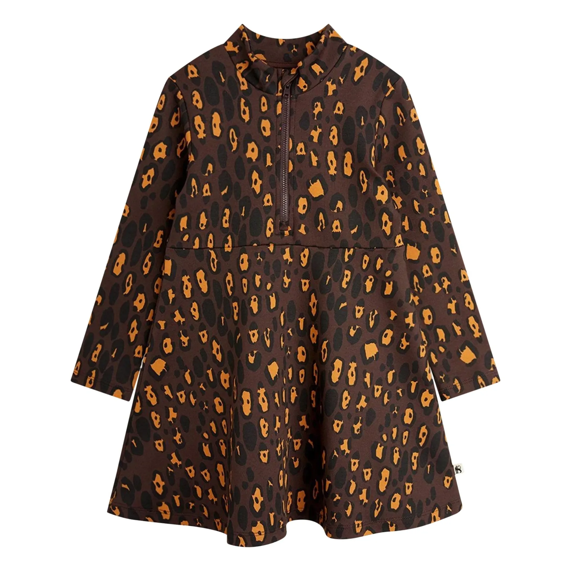 Mini Rodini Chocolate Organic Cotton Leopard Dress