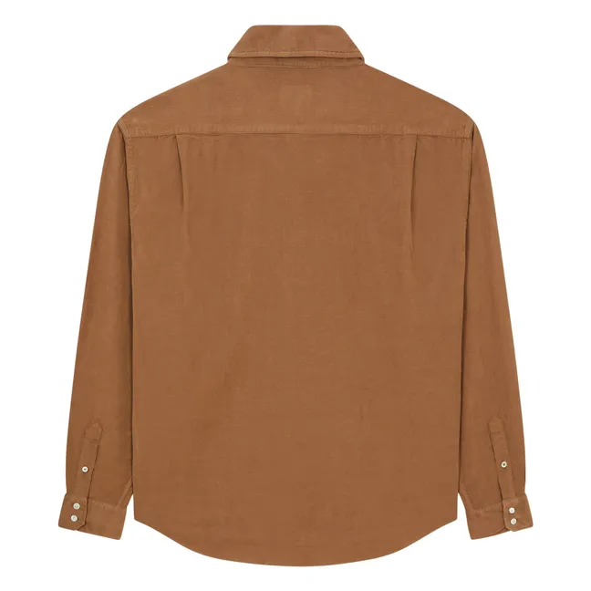 Hemd Paul Pat Feiner gerippter Velours  | Braun