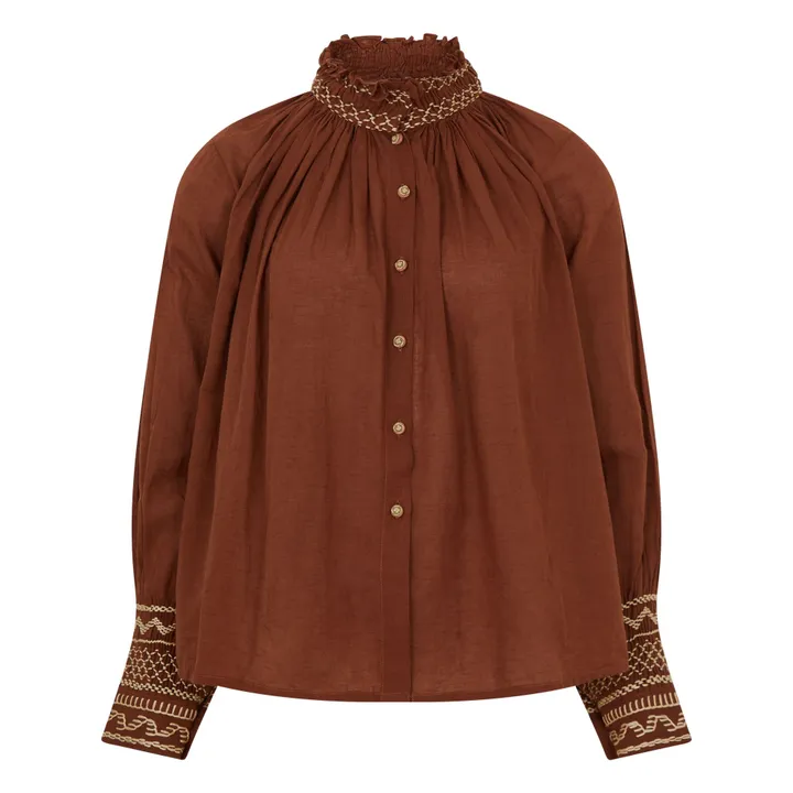 Blusa campesina | Marrón- Imagen del producto n°0