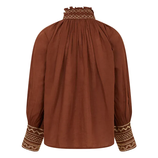 Farmer blouse | Brown