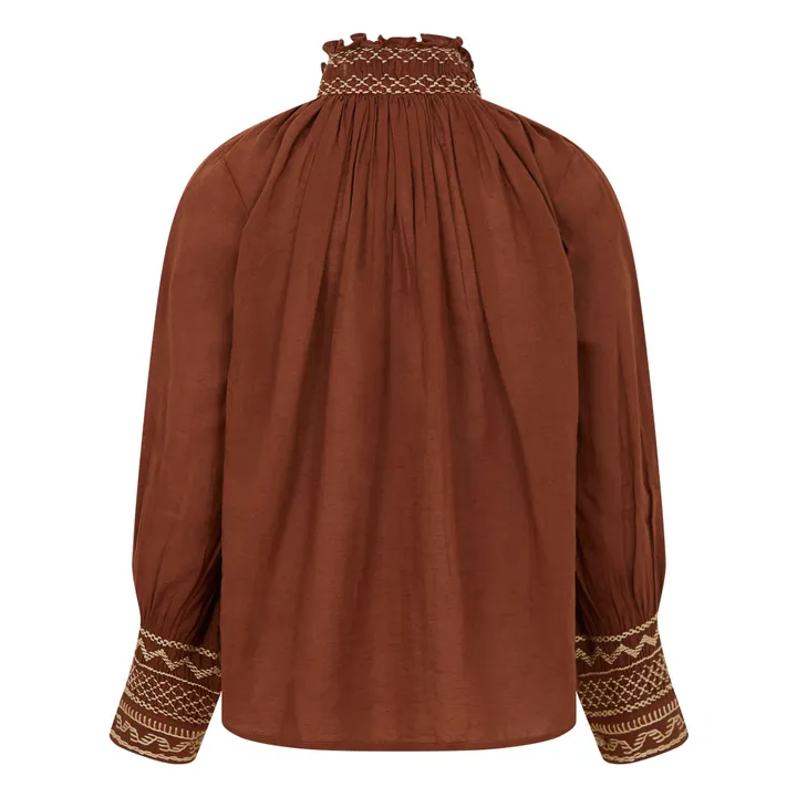 Blusa campesina | Marrón- Imagen del producto n°3