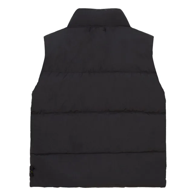 Logo Sleeveless Down Jacket | Black