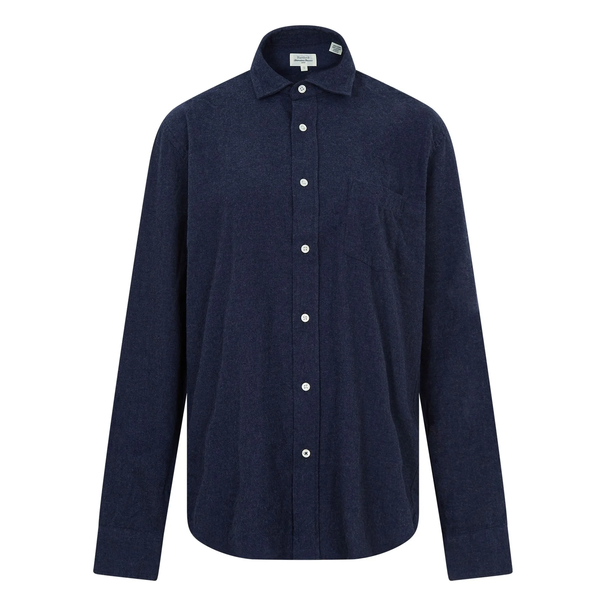 Hartford Men's Navy Blue Paul Flannel Shirt