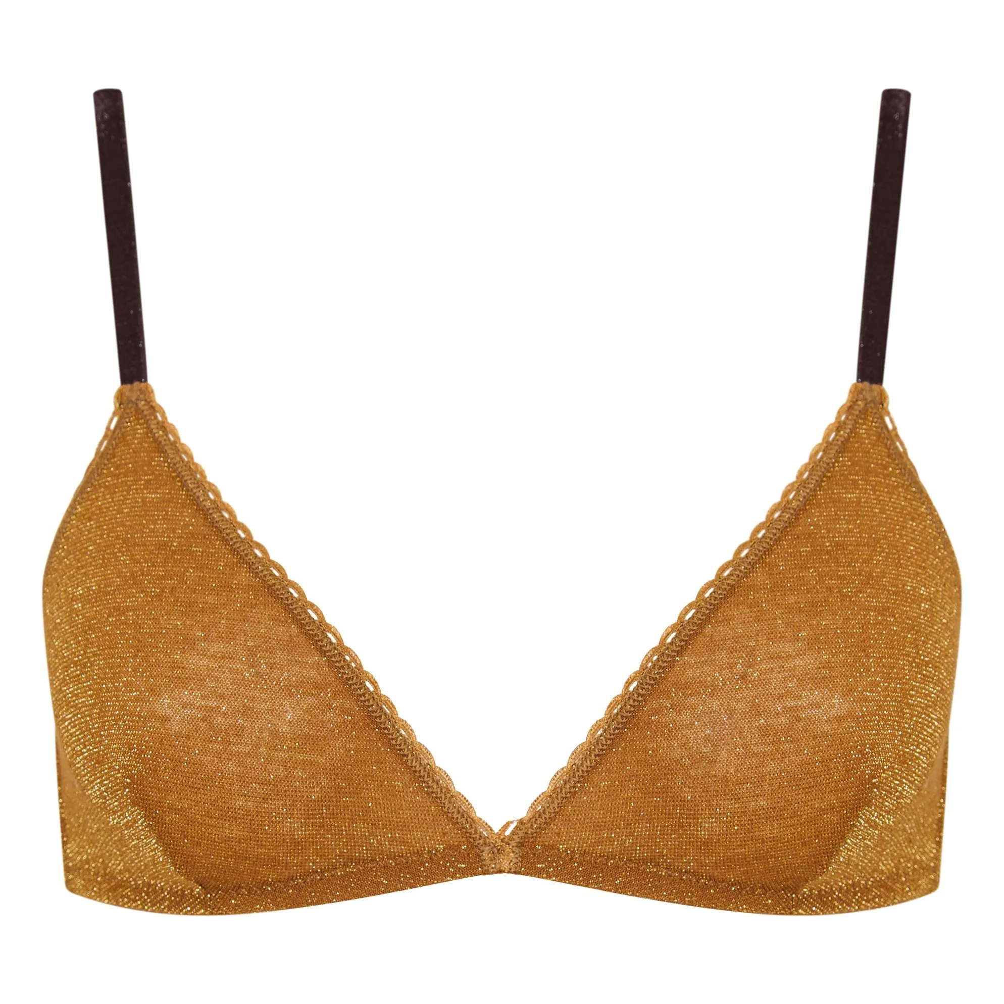 Momoni Mustard Amethist Metallic Bra