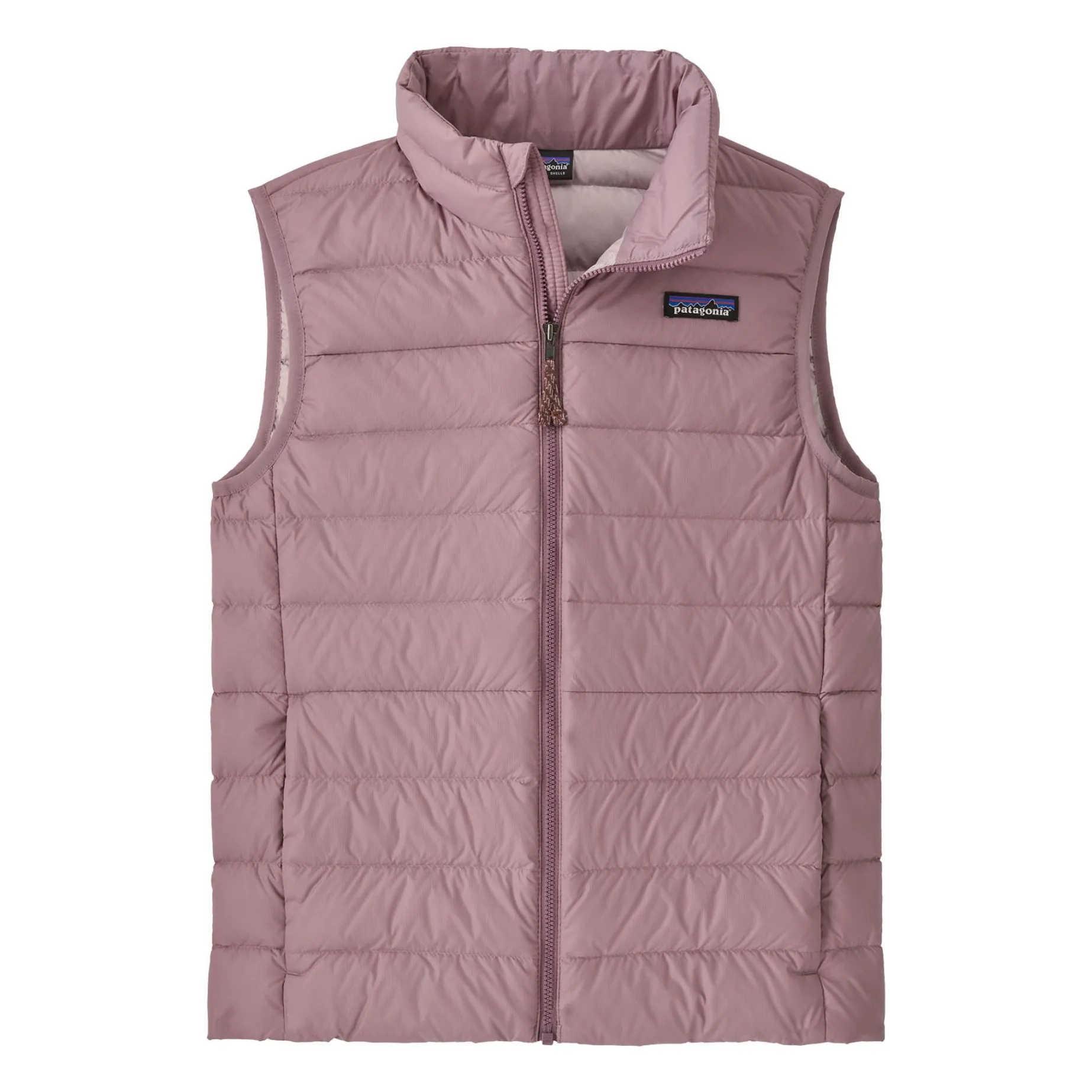 Patagonia Mauve Fine Sleeveless Down Coat Recycled Fibers