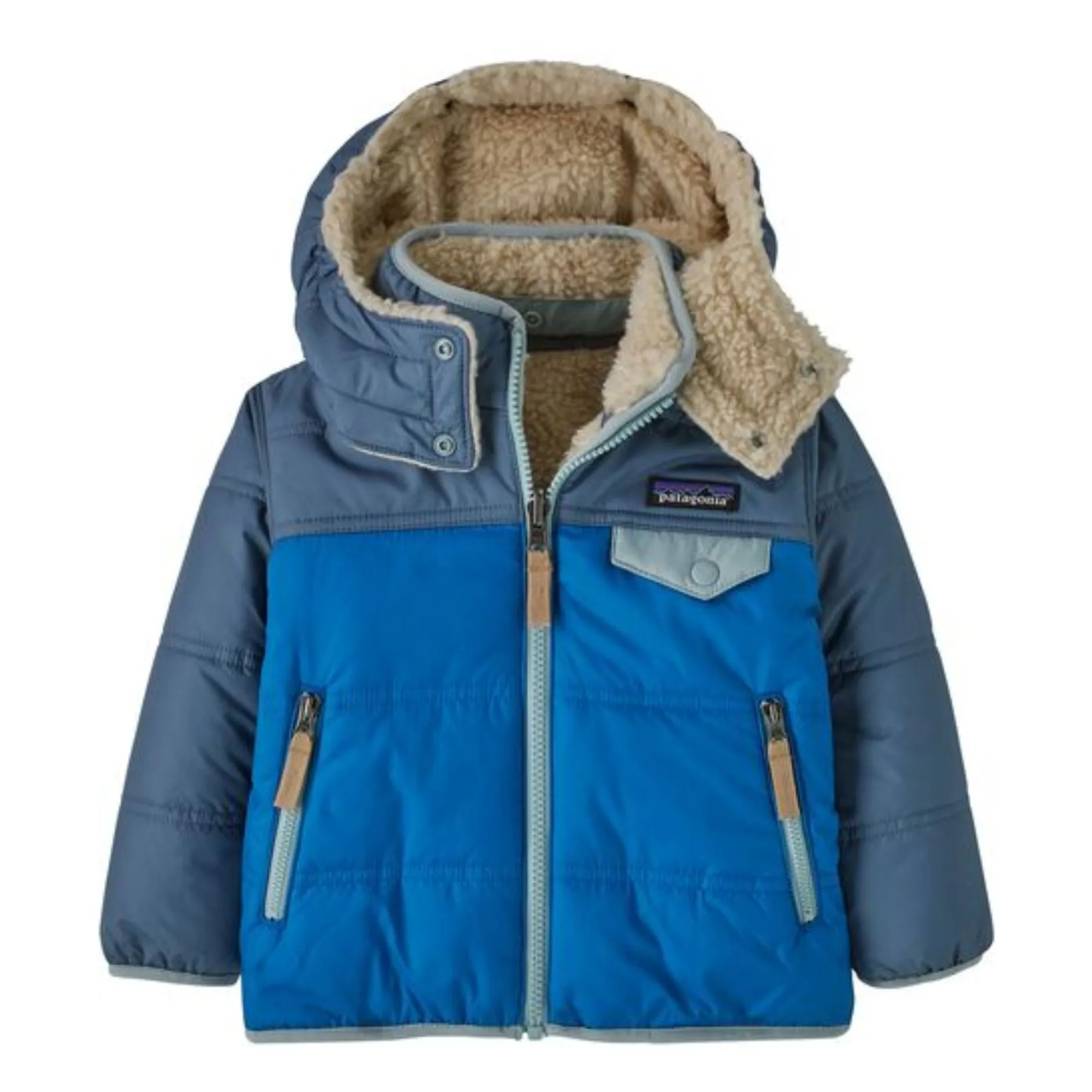 Patagonia Indigo Tribbles Recycled Fiber Reversible Down Jacket