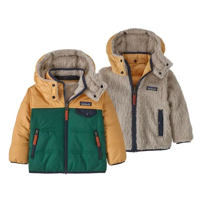 Chaqueta de plumón reversible de fibra reciclada Tribbles | Verde