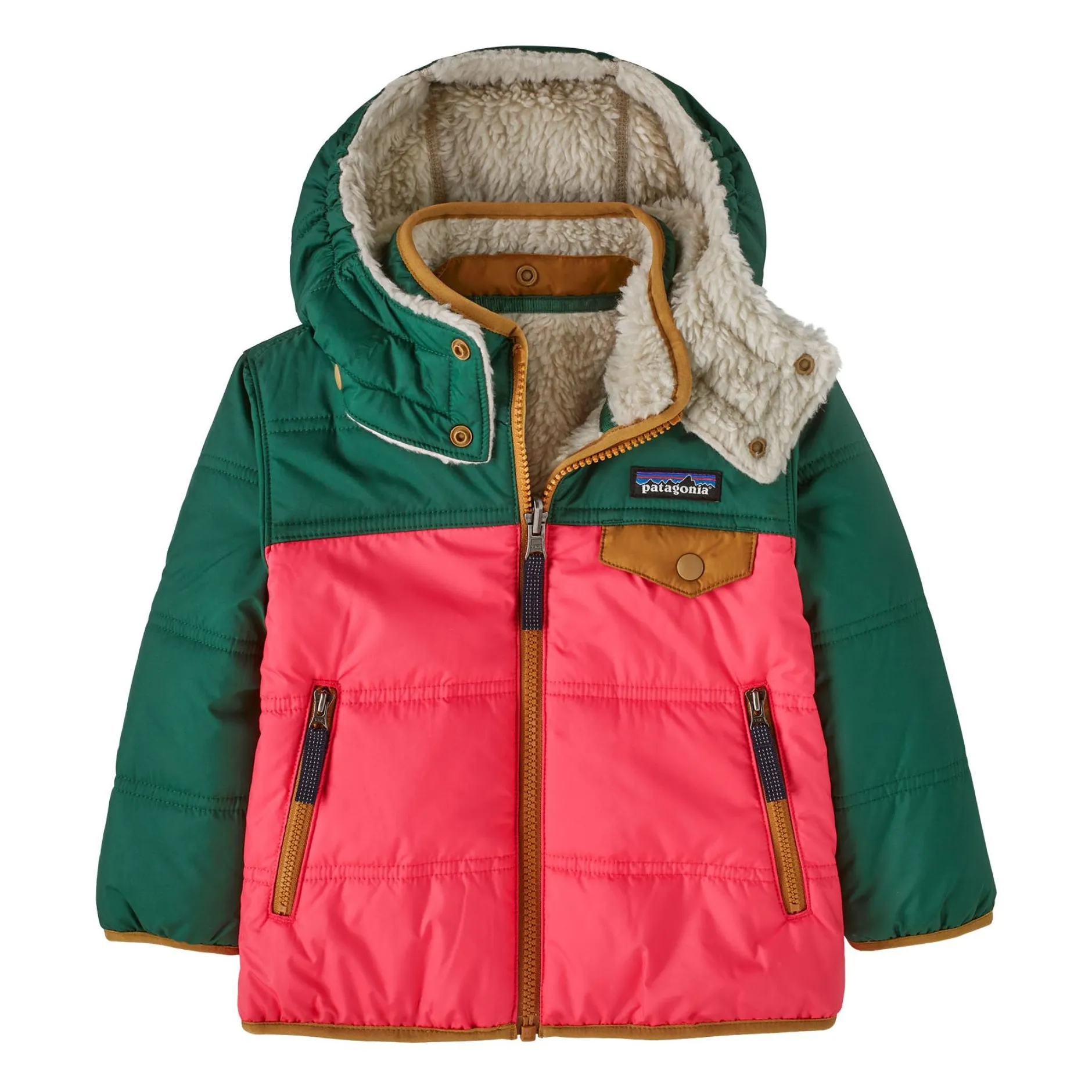 Patagonia Candy Pink Tribbles Recycled Fiber Reversible Down Jacket