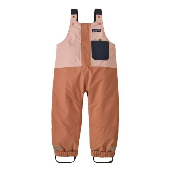 Pile Recycled Fiber Ski Dungarees | Pale Pink- Product image n°0