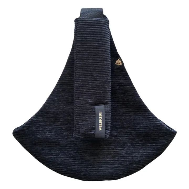 Corduroy baby carrier | Black- Product image n°0