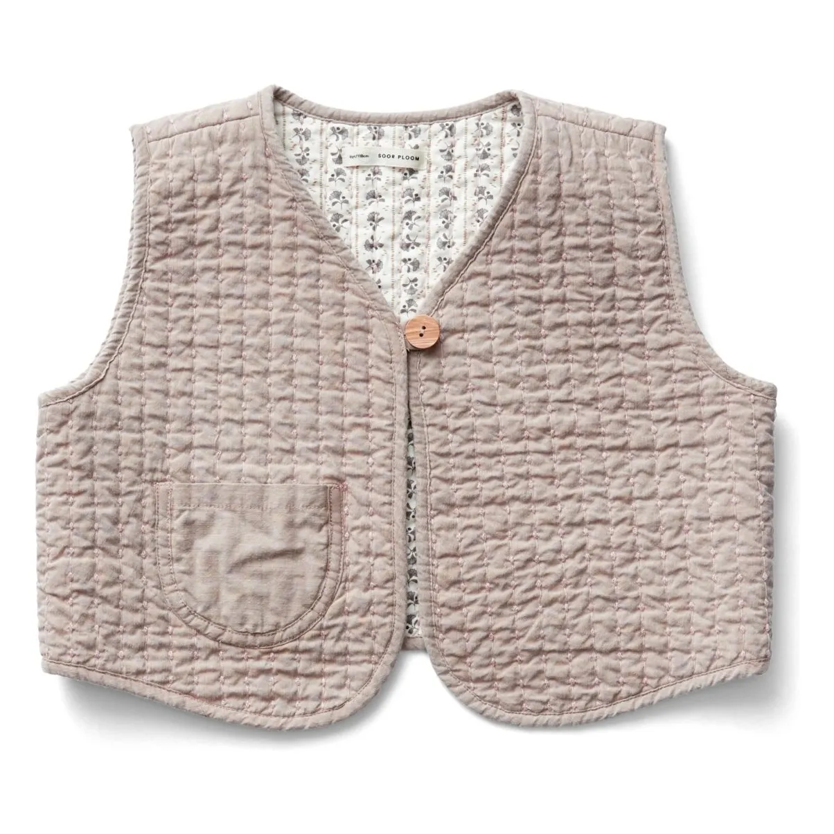 Gilet Sans Manches Elvira Coton Bio | Vieux Rose- Image produit n°0