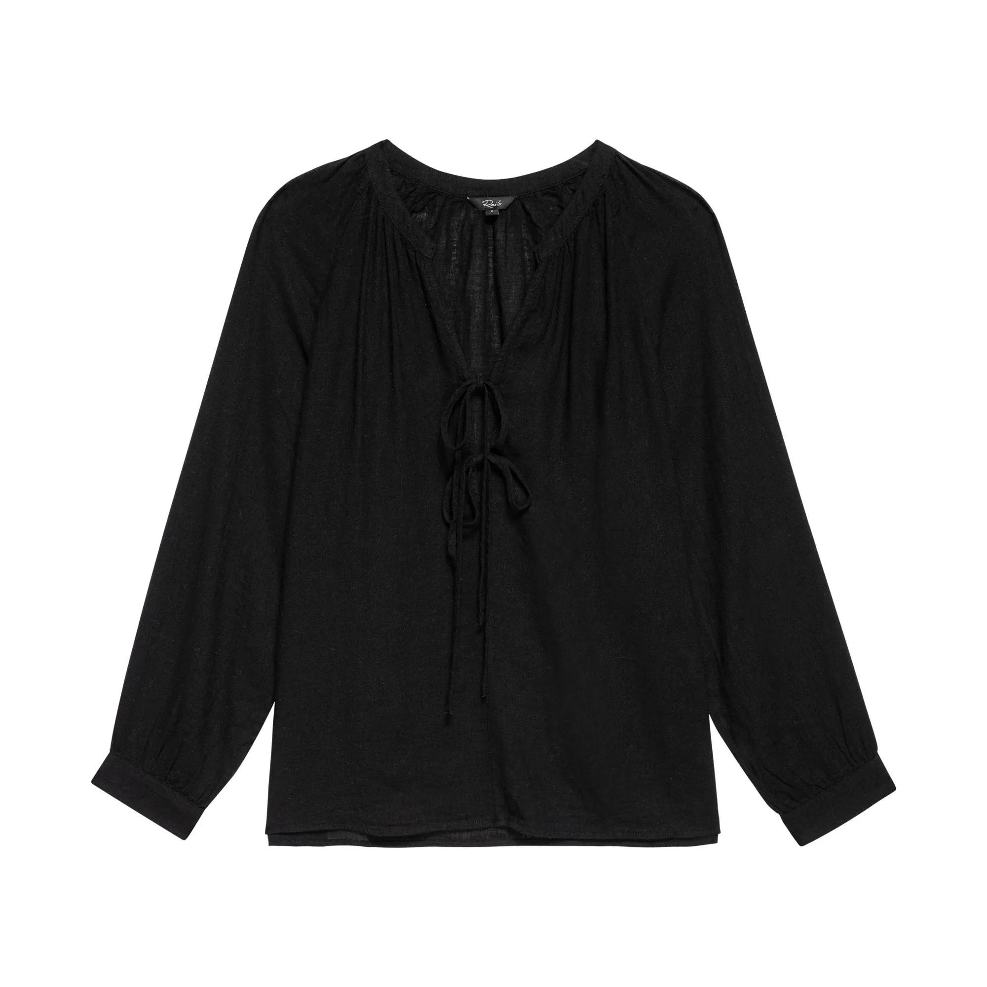 Rails Black Brielle Linen Blouse