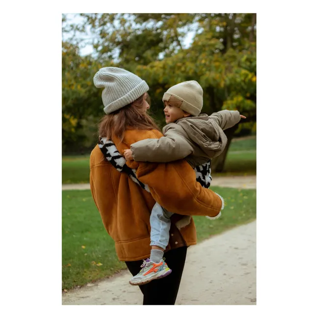 Porte-bébé teddy | Noir/Blanc